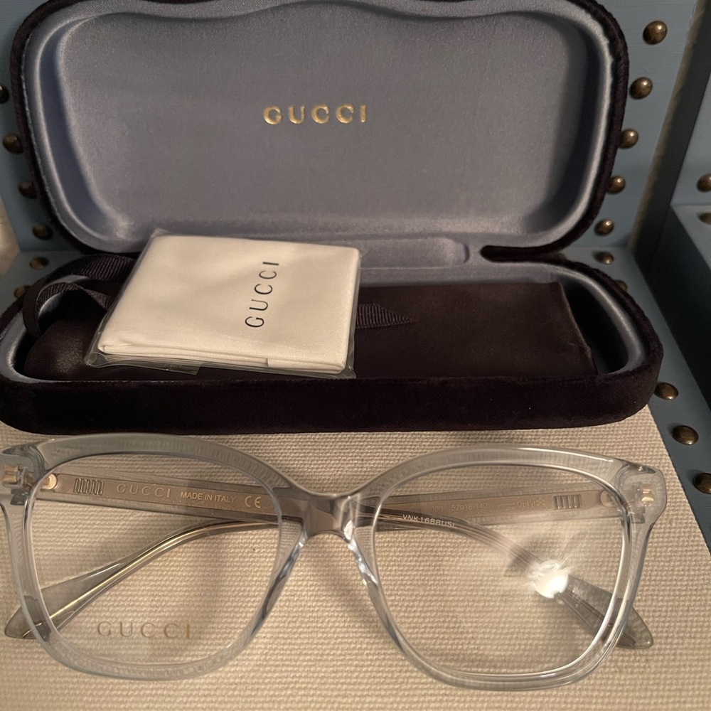 Gucci Women's Transparent Frame Glasses - Picture 12 of 14